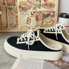 Ingvn  Women's Slippers and Ladies Sandals Rubber Shoes Sneakers Summer  Black Slides Junior Mules Sports Cotton with Heel Platform
