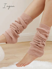 Ingvn - Knitted Solid Color Leg Warmers Accessories