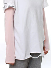 Ingvn - Ice Silk Sun Protection Simple Solid Color Sleevelet
