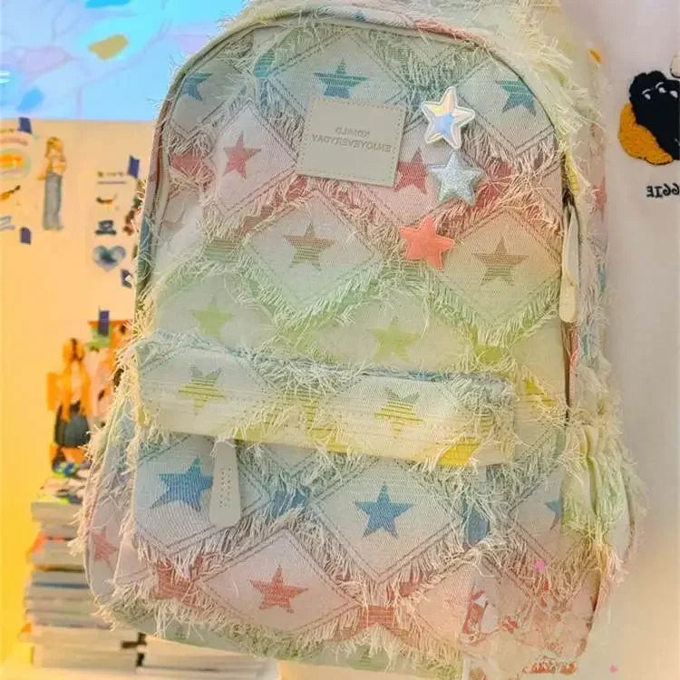 Ingvn  Aesthetic Backpacks Fashion Korean Style Designer Girls Bags College Style Casual Versatile Zip Fastener Backpacks Women
