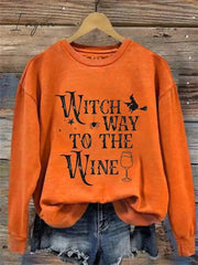 Ingvn - Women's Sweatshirt Pullover Halloween Sweatshirt Sports Basic Neon & Bright Orange Green Beige Letter Halloween Round Neck Long Sleeve Top Micro-elastic Fall & Winter
