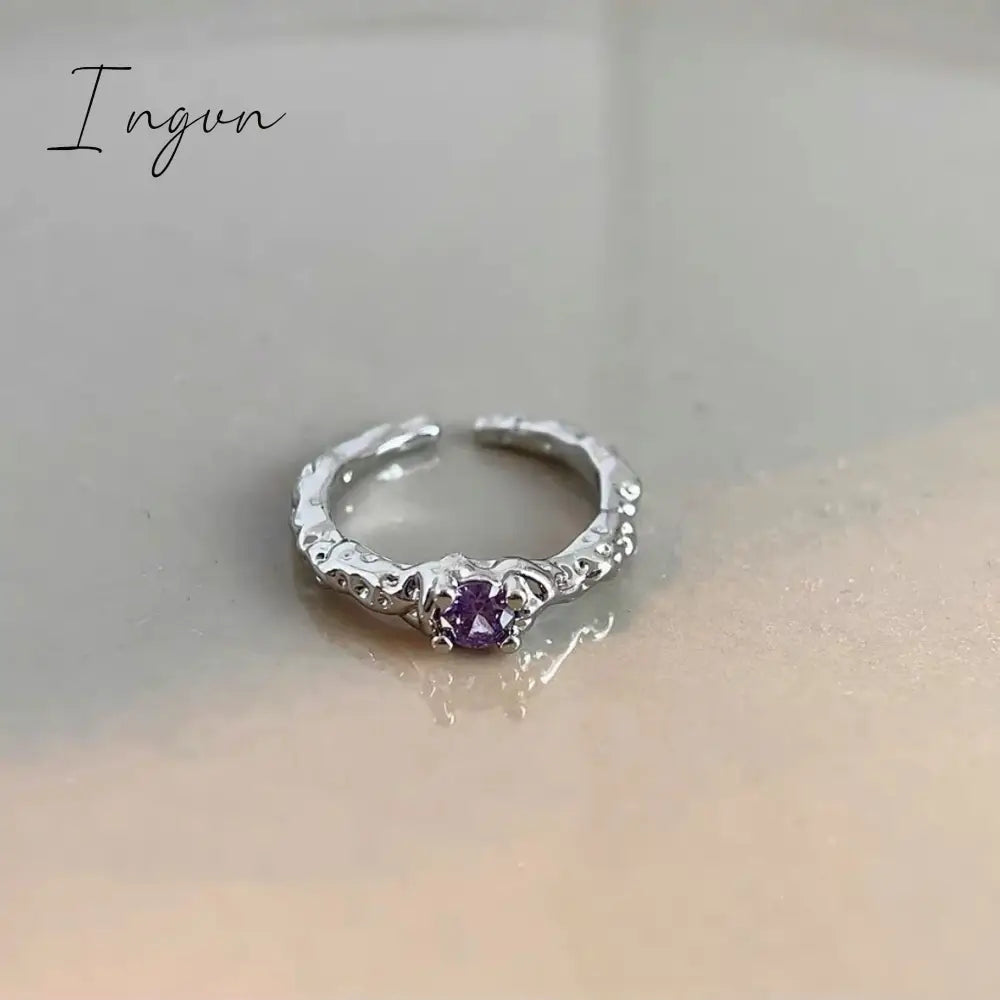 Simple Vintage Zircon Heart Rings For Women Ring Korean Fashion Cold Wind Index Finger Ring Metal Wedding Couple Party Jewelry
