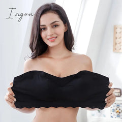 Ingvn - Plus Size 7XL Women Bras Non-Slip Strapless Tube Top Wireless Push Up Invisible Lingerie Bra Solid Seamless Tanks