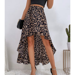 Women's Wear Europe and America INS Best Selling Leisure Trend Irregular Printed Skirt A- Shaped Skirt