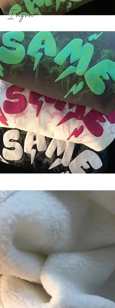 Ingvn - Retro little horns design sense oversize hooded sweater women fall/winter new loose lazy style student couple top clothes