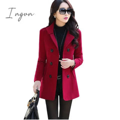 Ingvn - Woolen coat women's coat early autumn all-match short coat small shawl gown casual