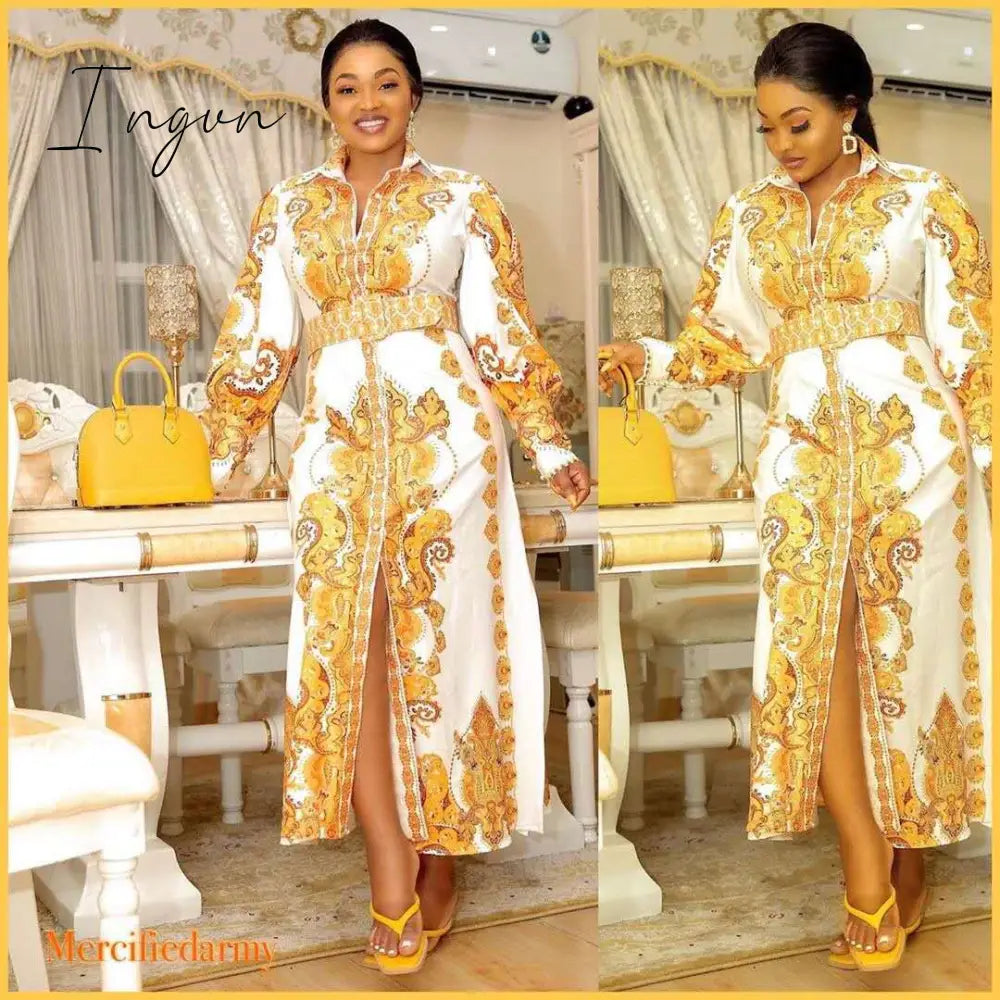 Ingvn - Long Maxi Dress  African Dresses For Women Dashiki Plus Size Dress Ladies Traditional African Clothing Fairy Dreess