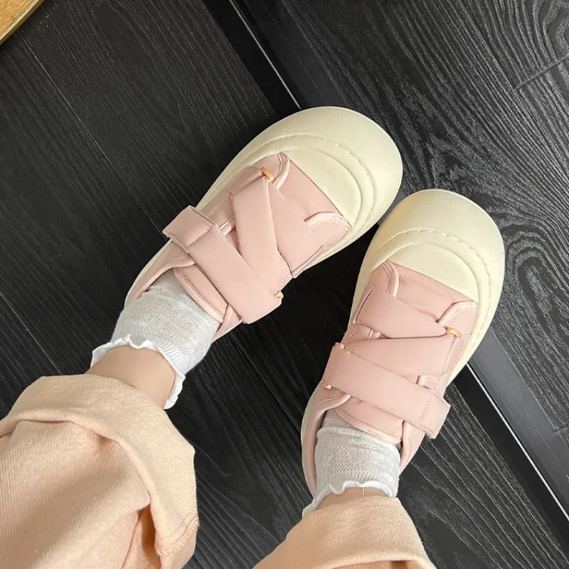 Ingvn  Women's Shoes Round Toe Cute Kawaii Female Footwear Pink High on Platform Cotton Cheap New Arrival  Urban Autumn Shoe Casual