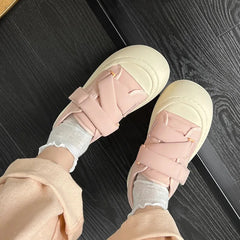 Ingvn  Women's Shoes Round Toe Cute Kawaii Female Footwear Pink High on Platform Cotton Cheap New Arrival  Urban Autumn Shoe Casual