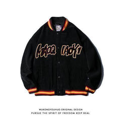Spring and autumn new street corduroy baseball uniform jacket for men and women oversize coat loose embroidered oversized jacket