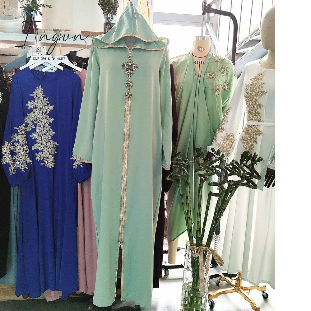 Ingvn - Vestido De Mujer Abaya Dubai Turkey Muslim Fashion Dress Clothing African Long Dresses For Women Robe Noel Djellaba Femme