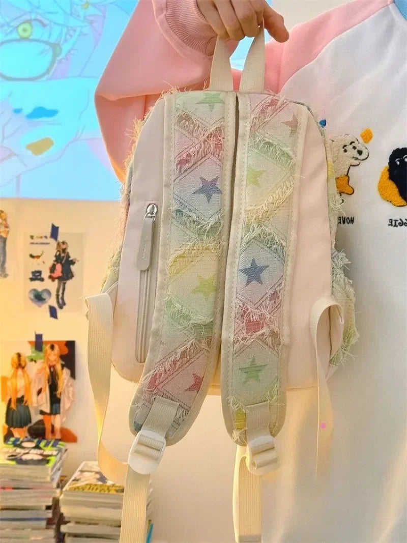 Ingvn  Aesthetic Backpacks Fashion Korean Style Designer Girls Bags College Style Casual Versatile Zip Fastener Backpacks Women