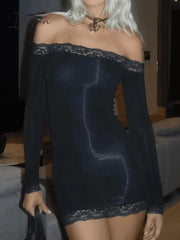 Ingvn - Lace Bandeau Slim Mini Dress