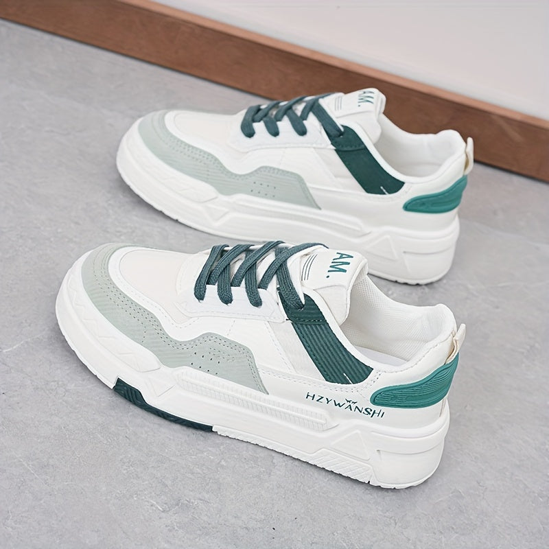 Women's Casual Platform Sneakers, Versatile Lace Up Outdoor Shoes, Comfortable Low Top Skate Shoes plus size