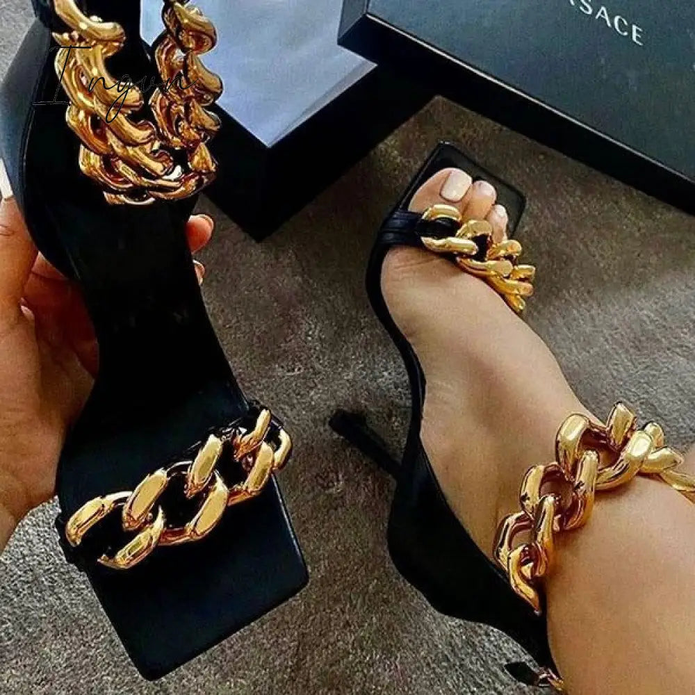 Ingvn - Trendy Punk High Heel Sandals