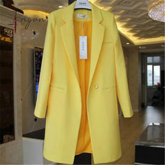 Ingvn - Spring Autumn Blazers Women Small suit Plus size Long sleeve jacket Casual tops female Slim Wild Blazers Windbreaker coat