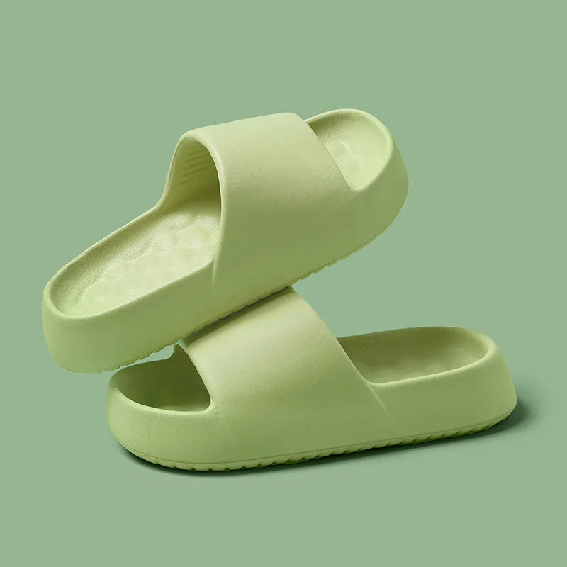 Ingvn  Eva Soft Sole Chunky Platform Slippers Women  Summer Thick Sole Cloud Slides Beach Sandals Woman Non-Slip Outdoor Flip Flops