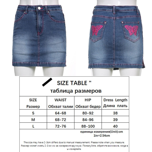 Streetwear Denim Mini Skirts Women Harajuku Vintage Casual Hight Waist Sexy Lady Clubwear Kawaii Clothes Short Skirts