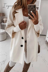 Ingvn -  Stylish Design With Pocket And Buttons Coat