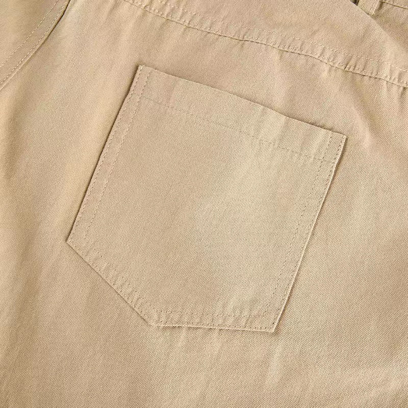 Khaki Oversized Cargo Baggy Pants Y2K Hip Hop Style Loosed  Adjustable Waist Drawstring Long Pant Streetwear 90s Style Clothes