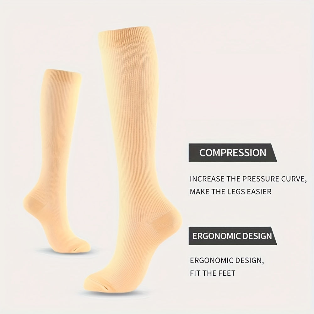 Copper Compression Socks for Women - 20-30 mmHg Graduated Compression, Wide Calf Support for Pregnancy, Running, Nursing, and Athletic Activities