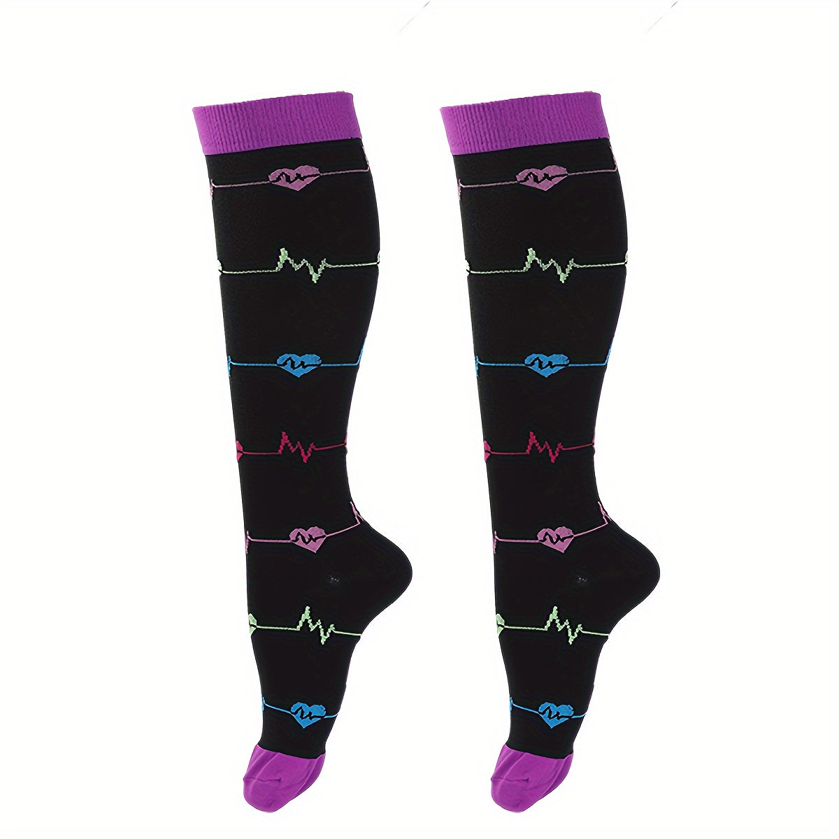 Compression Socks for Women - 20-30 mmHg Graduated Compression, Wide Calf Support for Pregnancy, Running, Nursing, and Athletic Activities