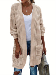 New Season Women's Oversized Lantern Sleeve Open Front Chunky Knit Fall Sweater Cardigan with Cozy Outwear Design