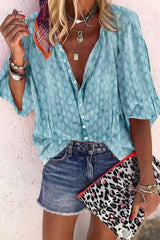 Ingvn -  Solid Color Button Loose Shirt(4 Colors)