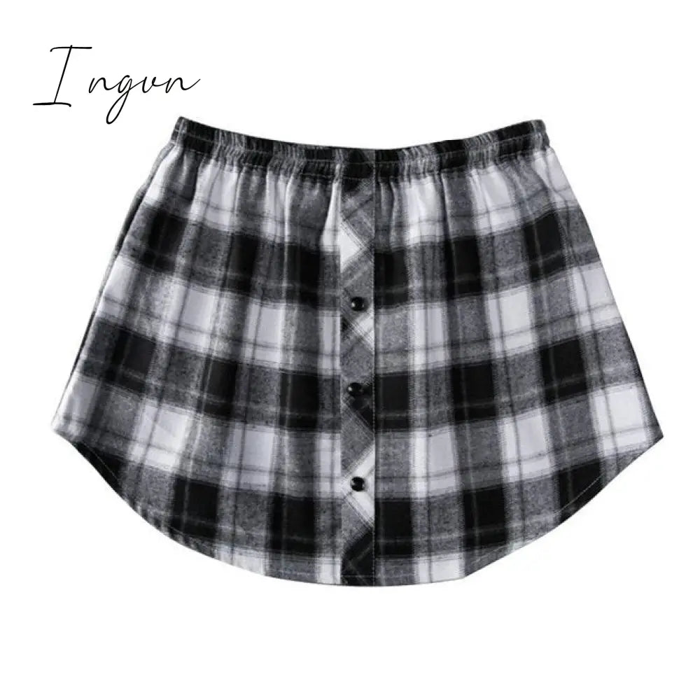 Ingvn - Spring Outfits New Style Womens Fake Shirts Hem Underskirts Elastic High Waist Split Half Slips Skirts Hoodies Sweaters Extender Hemline