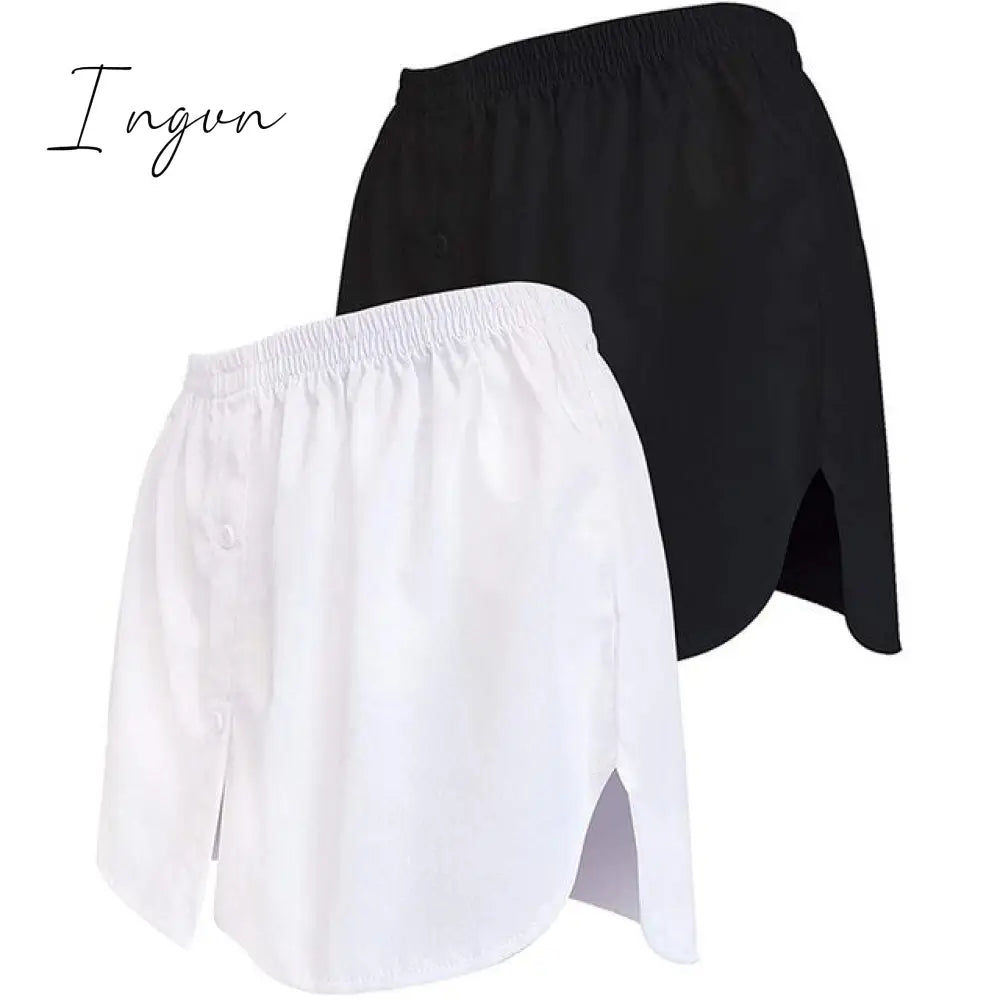 Ingvn - Spring Outfits New Style Womens Fake Shirts Hem Underskirts Elastic High Waist Split Half Slips Skirts Hoodies Sweaters Extender Hemline