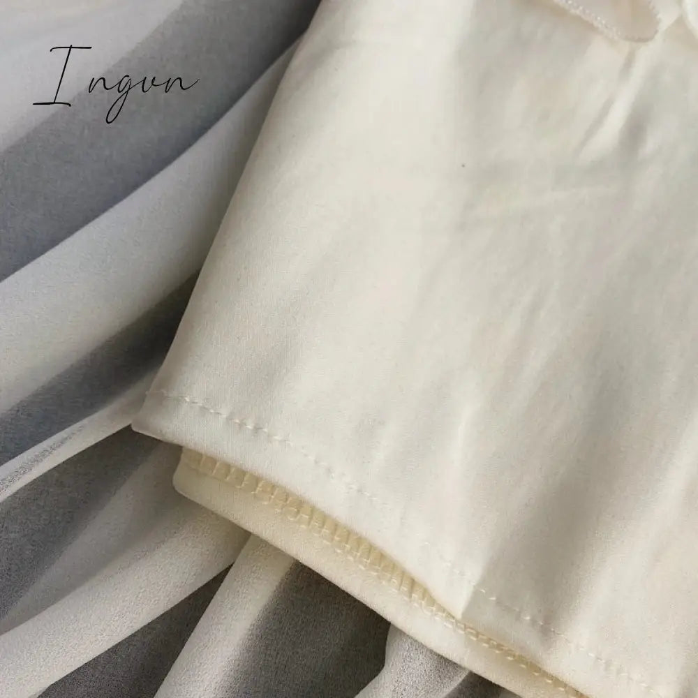 Ingvn - Women Dress Spring Summer French Elegant Sexy Gentle Temperament Female Irregular Tube Top Sling Big Swing Vestido