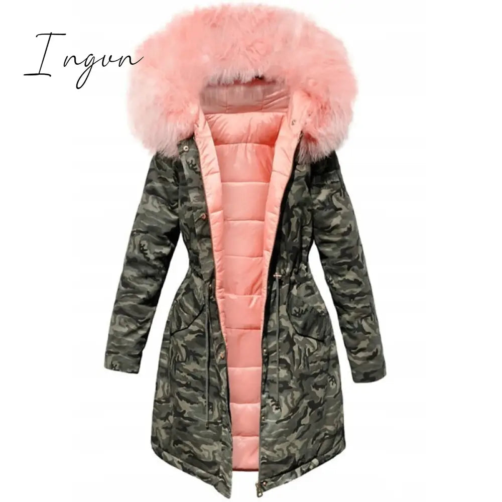 Ingvn - velvet thick denim jacket female winter big faux fur collar Korea denim  coat female student short coat