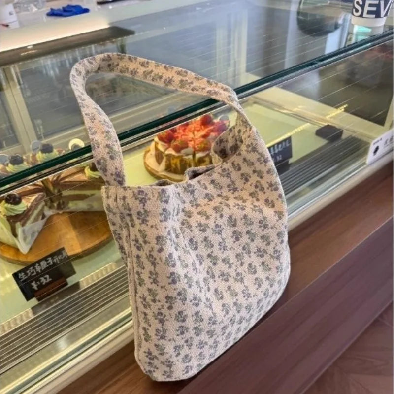Ingvn  With Silk Ribbon Shoulder Bag Fashion Floral Large Capacity Women Bag Shopper Tote Bags Women