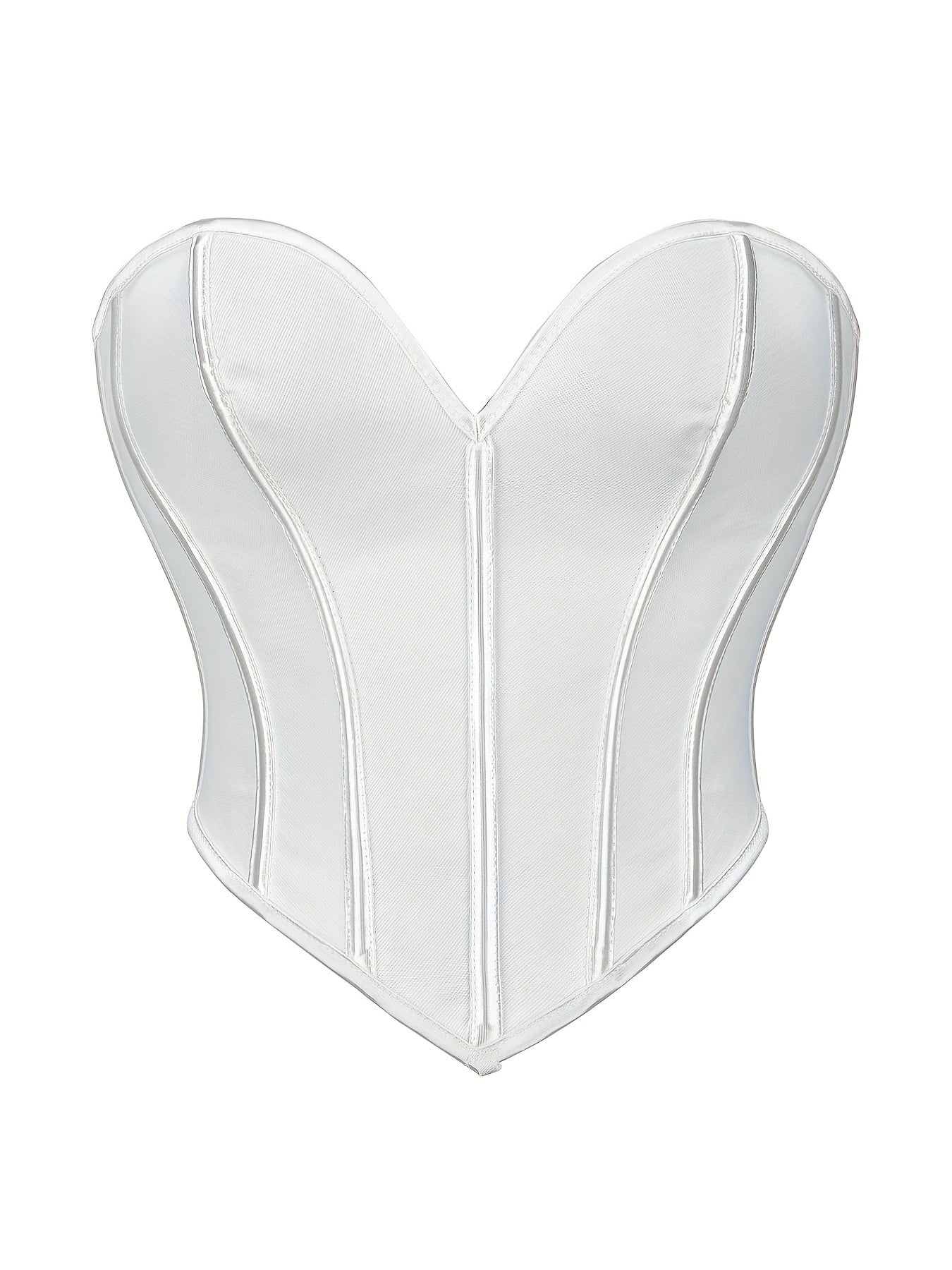 Elegant Strapless Tummy-Control Shapewear Corset | Adjustable Lace-Up | Sexy Knit Bustier | Medium Support Lingerie
