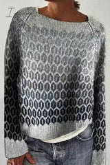 Ingvn - Casual Color Block Contrast O Neck Sweaters(8 Colors)