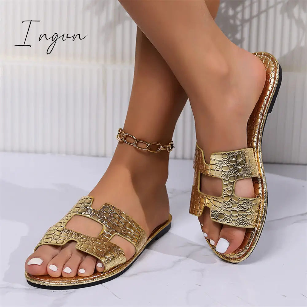 Ingvn - Casual Patchwork Solid Color Round Comfortable Shoes