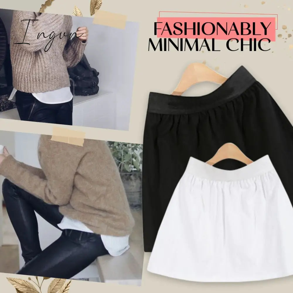 Ingvn - Adjustable Layering Fake Top Lower Sweep