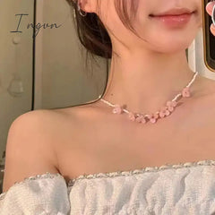 New Korean Fashion Cute Colorful Fruit Flower Beaded Necklace for Women Girls Aesthetic Jewelry Gifts Wedding Party