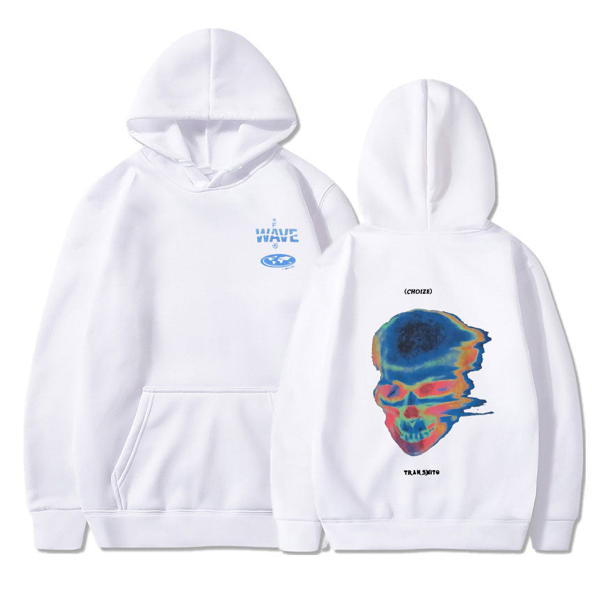 Voguable Hot Sale Fashion Creativity Design Skeleton Graphic Print Hoodie Men Women Fleece Cotton Hoodies Man Hip Hop Style Sweatshirt