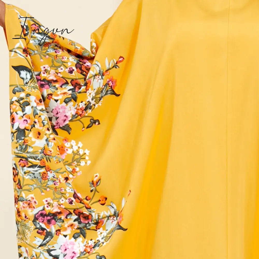 Ingvn - African Printing Dress Summer African Women Long Sleeve O-neck Plus Size Long Dress African Dresses for Women African Robes