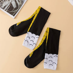 Funny Chicken Feet Thigh High Stockings - Colorful Animal Cosplay Over The Knee Socks for Women, Novelty Hosiery for Party, Costume, and Daily Wear