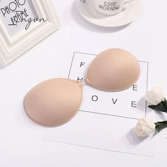 Ingvn - Sexy Women Invisible Push Up Bra Self-Adhesive Silicone Bust Front Closure Sticky Bra 1/2Pcs Backless Strapless Bra