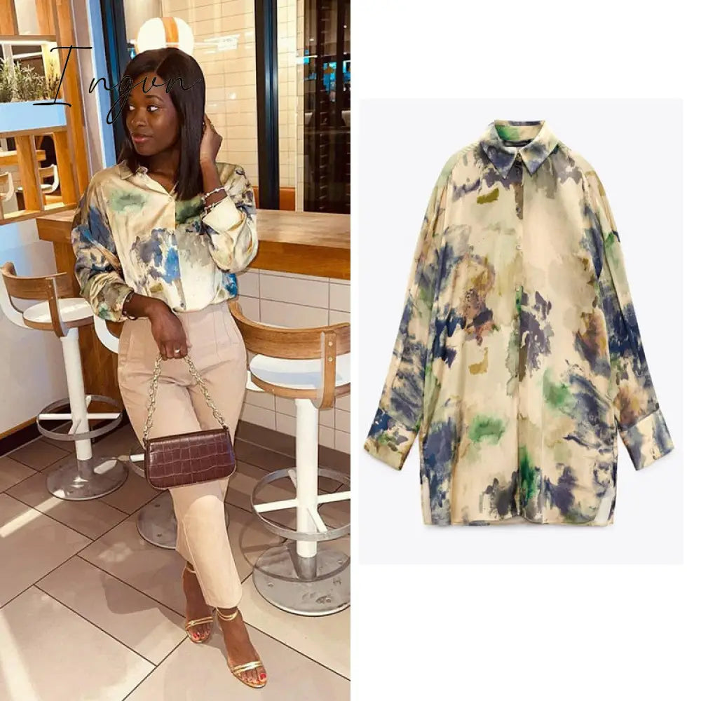 Ingvn - women satin blouse long sleeve zebra print shirts vintage office ladies tops femme chandails fashion blusa de mujer Chandails