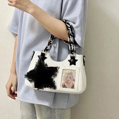 Ingvn  Y2k Womens Shoulder Bag Spice Girls High Street Handbag Fashion Street Girls Casual Sweet Designer Crossbody Bags