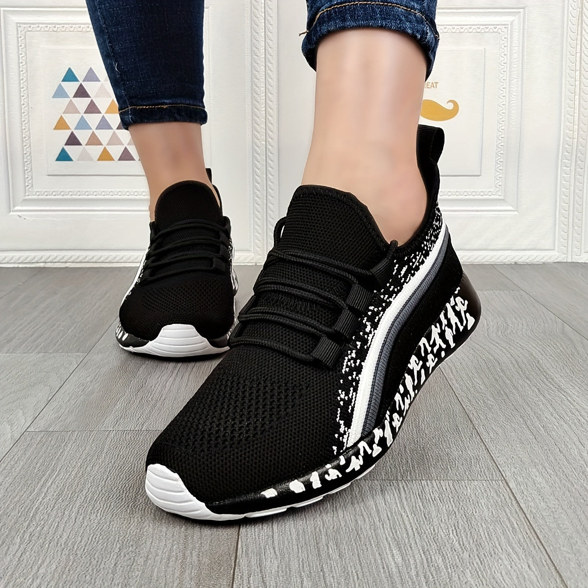 Ultra-Lightweight Womens All-Season Sneakers - Breathable, Comfortable, Non-Slip, Lace-Up Design - Perfect for Casual Running, Walking, and Everyday Wear