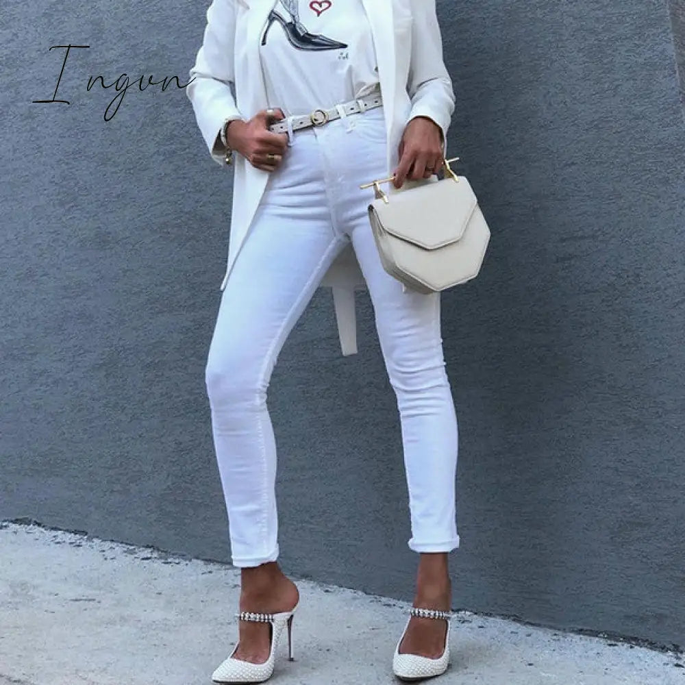 Ingvn - Chic Women Pearl Detailed High Heels