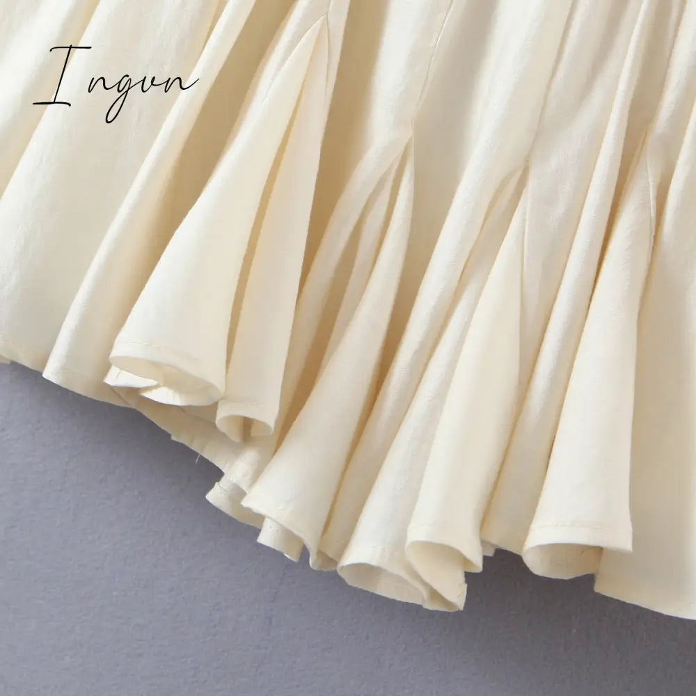 Ingvn - Summer mini dresses for women sexy outfits for woman elegant dress vintage cothes sundress casual ruched dress backless