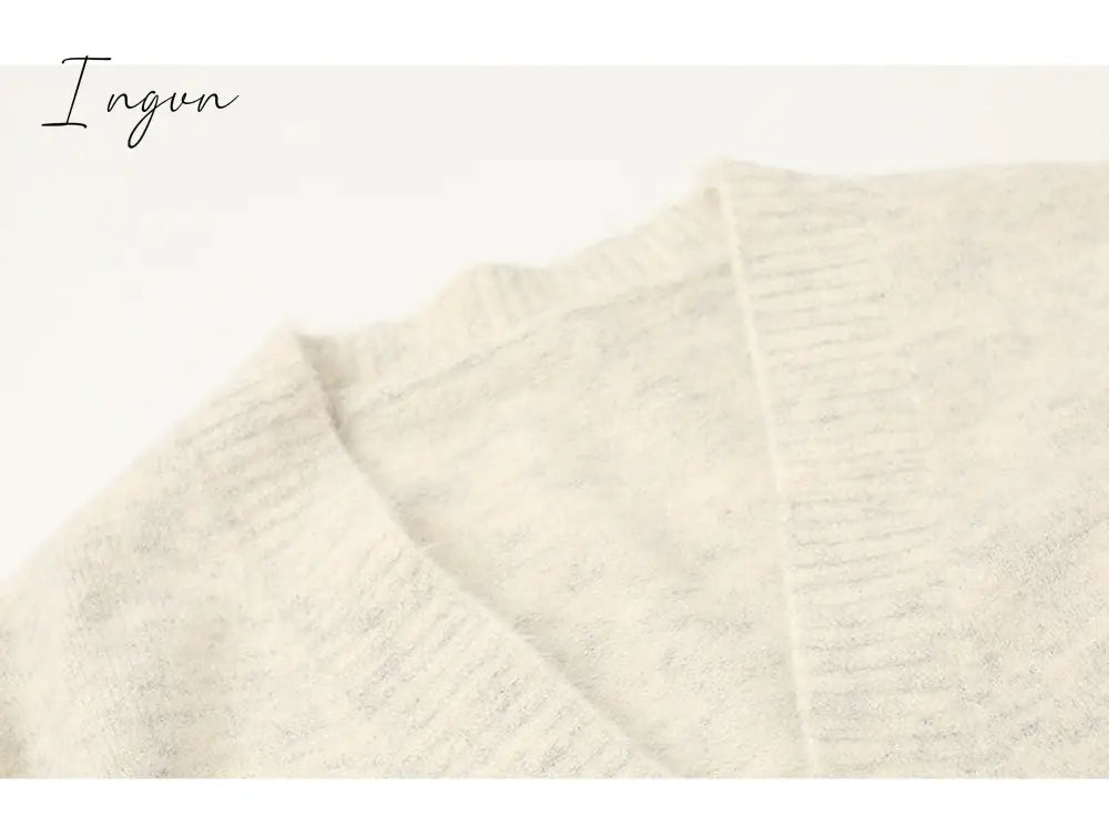 Ingvn - Women Cardigans Sweater Tops Cashmere Casual Sweater Jacket Chic Tops Woman's Sweater Cardigans jersey knit Jumpers