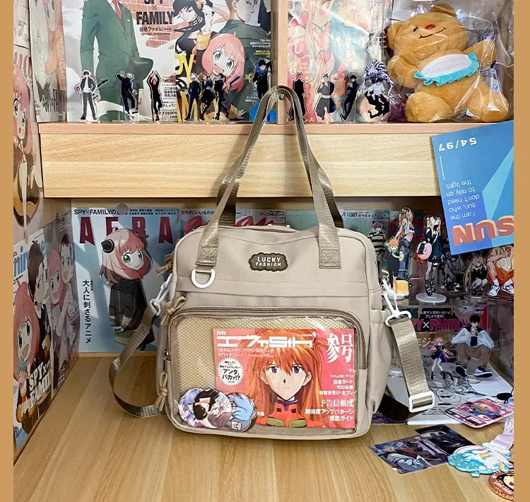 Ingvn  Multifunctional Shoulder Crossbody Bag with Large Capacity for Students To Attend Classes and Tutoring Tote Bag for Girls