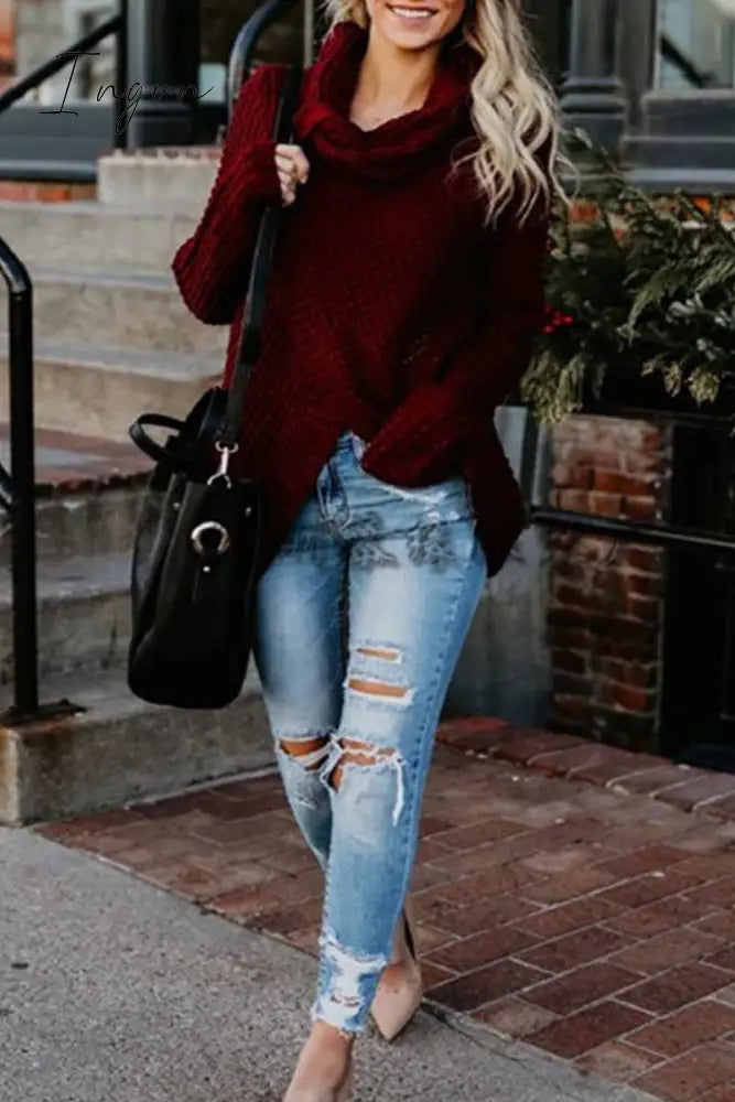 Ingvn - Irregular Winter Shawl Coat(6 Colors)